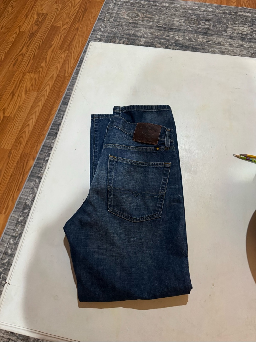 Lucky Brand Men's Dark Blue Straight Jeans